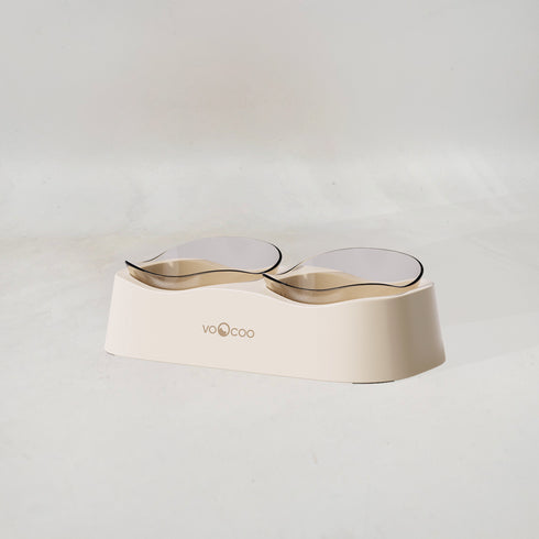 Wave Elevated Pet Food and Water Bowl Duo